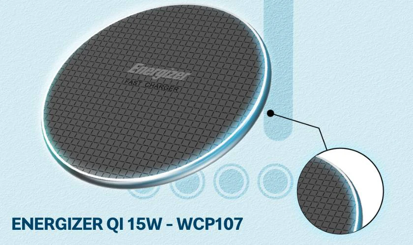 Đế sạc không dây Energizer Qi 15W
