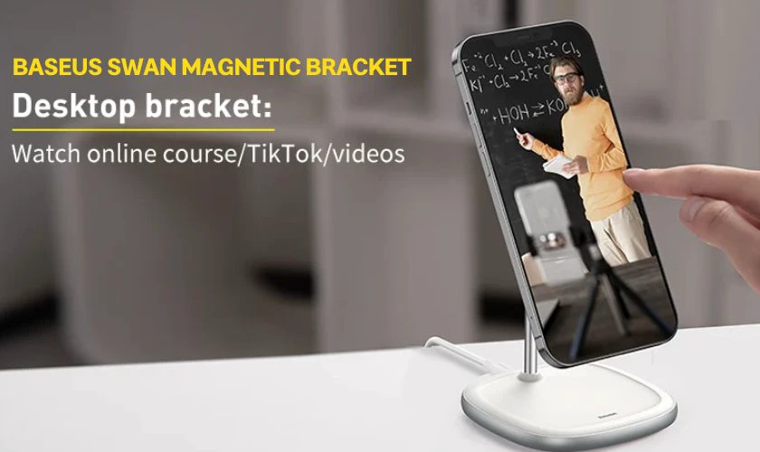 Đế sạc không dây Baseus Swan Magnetic Bracket cho iPhone 12 Series