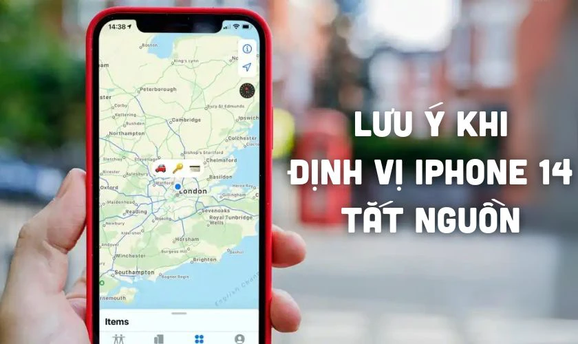 Lưu ý khi định vị iPhone 14 tắt nguồn