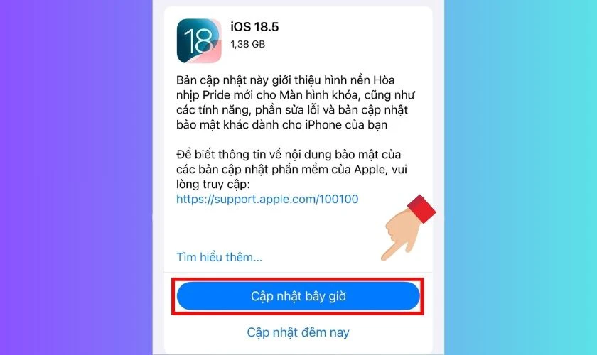 Cập nhật iOS lên phiên bản mới nhất khi bàn phím bị lag