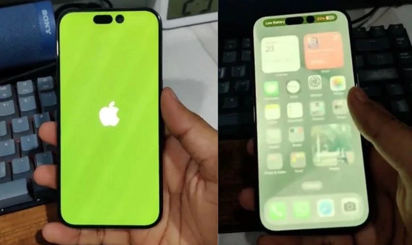 iPhone 15 bị xanh màn hình là tình trạng gì?