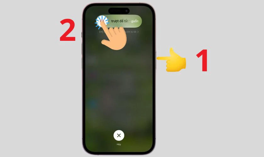 Cách khắc phục iPhone 15 bị xanh màn hình - Khởi động lại