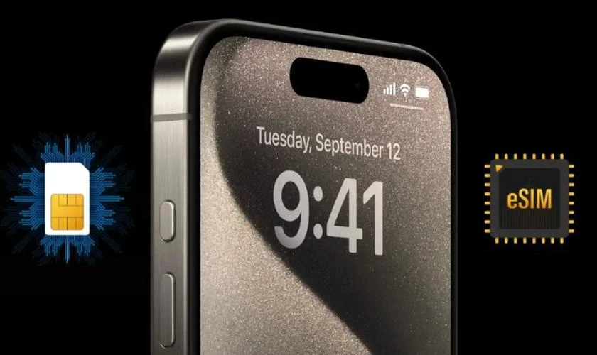 So sánh iPhone 15 có khe SIM và iPhone 15 chỉ có eSIM
