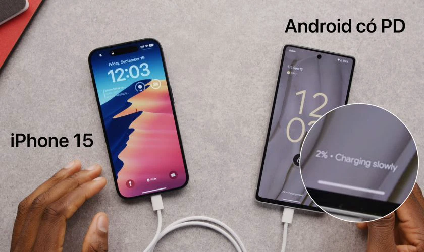 Cách sạc ngược trên iPhone 15 cho Android