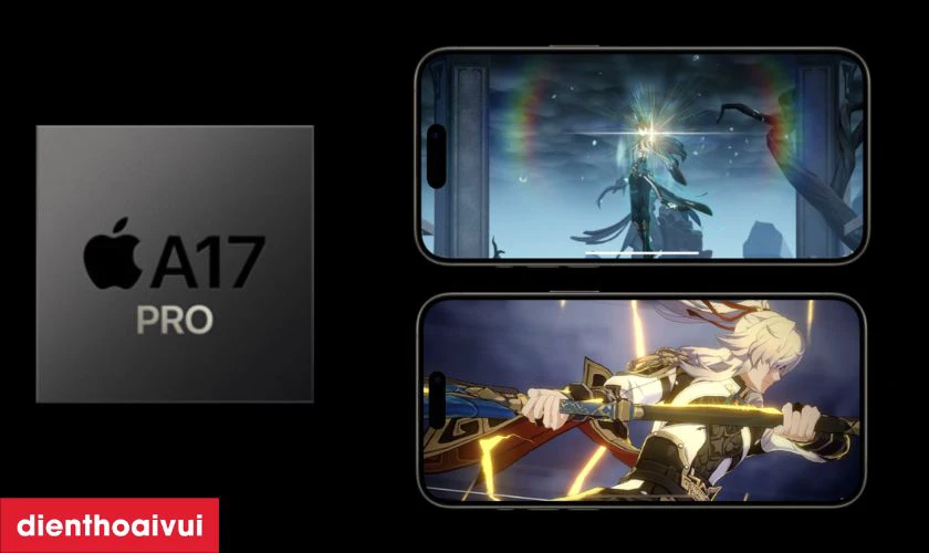Hiệu năng mạnh mẽ với chip A17 Pro
