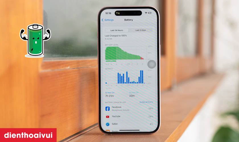 Pin 4.422mAh của iPhone 15 Pro Max 256GB cũ