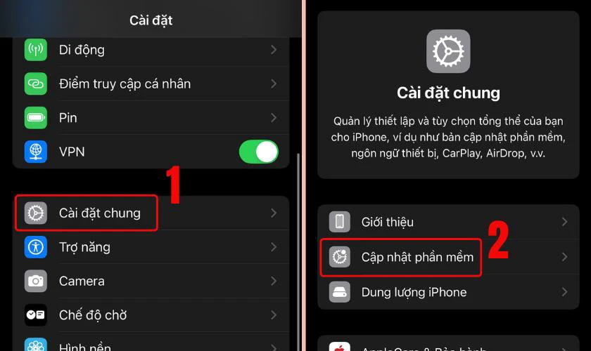Cập nhật phần mềm mới nhất từ Apple