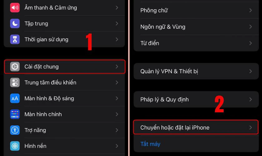 Reset tất cả cài đặt trên iPhone 15 Pro Max