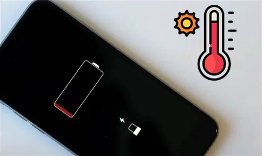 Máy nóng lên khi pin tụt nhanh