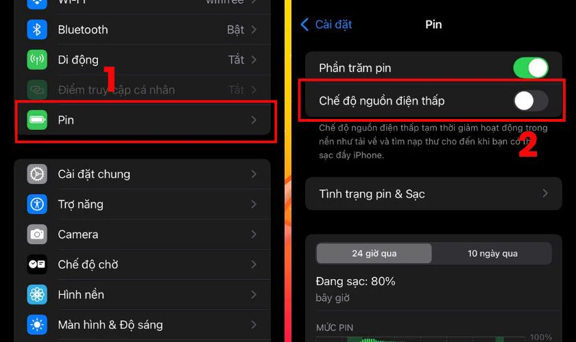 Bật Chế độ nguồn điện thấp khi không cần hiệu năng cao