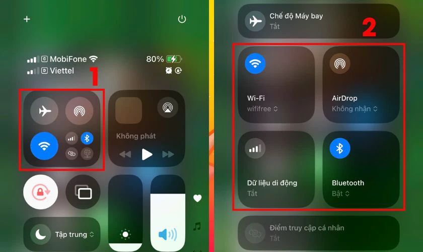 Tắt 5G, GPS, Airdrop khi không sử dụng