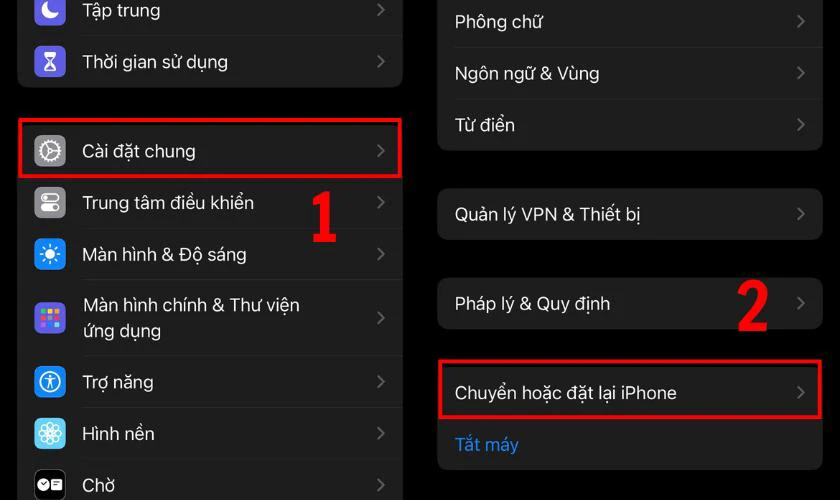 Reset cài đặt camera về mặc định