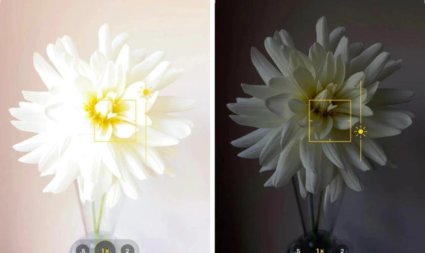 Tăng độ phơi sáng (Exposure) bằng tay trước khi chụp