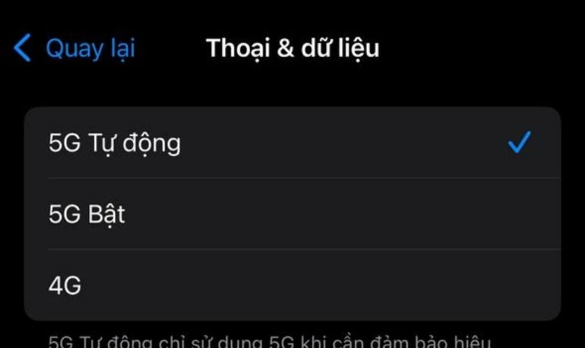Chọn Thoại & Dữ liệu