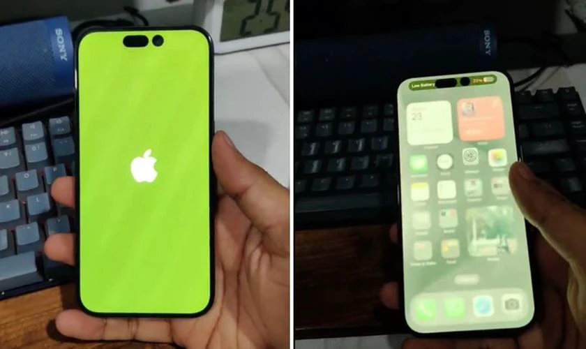 iPhone 15 Pro Max có bị xanh màn hình không