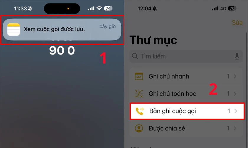 Bạn nhấn vào mục Xem cuộc gọi đã được lưu, chọn vào Bản ghi âm cuộc gọi