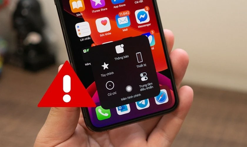 Lỗi thường gặp khi sử dụng nút Home ảo trên iPhone 15 Pro Max