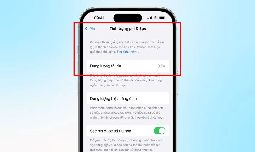 Kiểm tra tình trạng pin trên iPhone 15 Pro Max