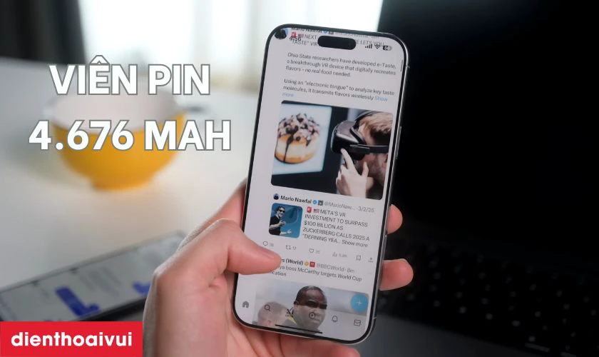 Thời lượng pin ấn tượng