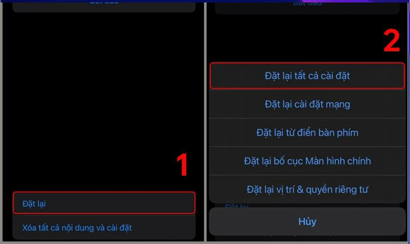 Khôi phục cài đặt gốc trên iPhone 16 Pro Max