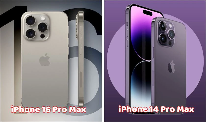 iPhone 16 Pro Max và 14 Pro Max không quá khác biệt về thiết kế bên ngoài