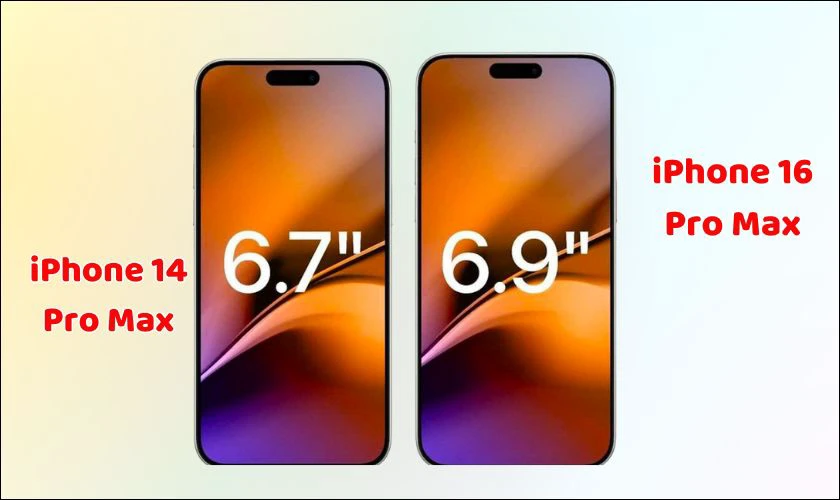 Màn hình iPhone 16 Pro Max có kích thước lớn hơn so với người tiền nhiệm