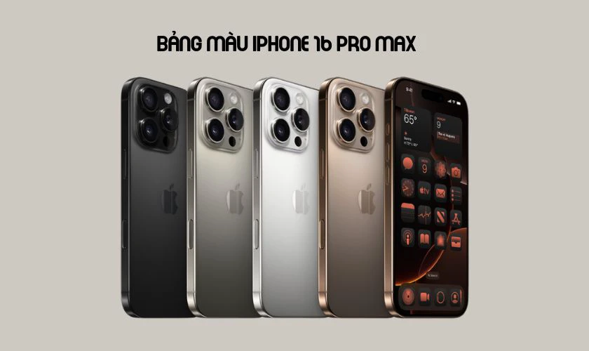 Màu iPhone 16 Pro Max và 15 Pro Max