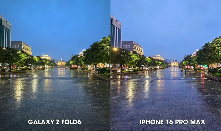 Khả năng quay chụp của iPhone 16 Pro Max nhỉnh hơn khi so sánh với Z Fold6