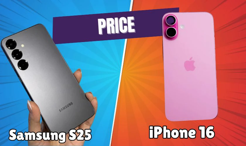 iPhone 16 vs Samsung S25 chi tiết