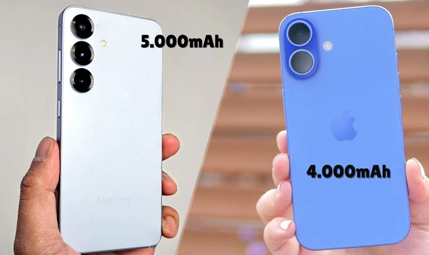 iPhone 16 vs Samsung S25 pin
