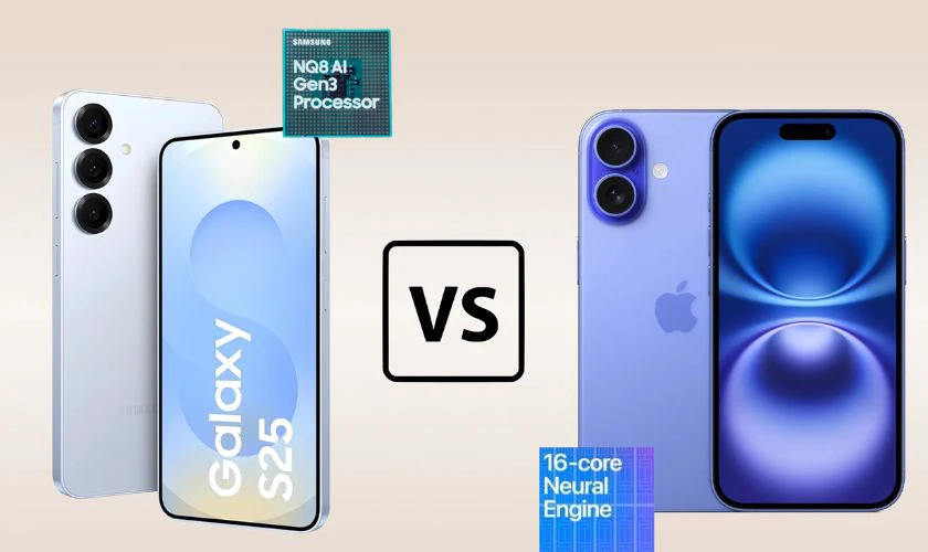 iPhone 16 vs Samsung S25 AI