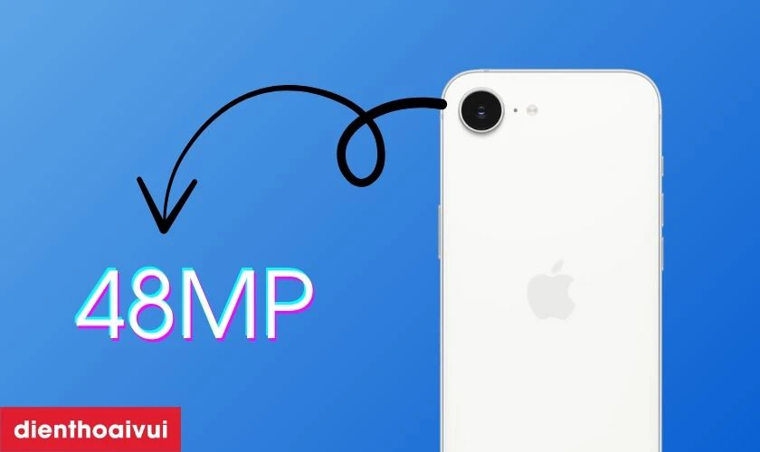 iPhone 16E 128GB VN/A - Đã kích hoạt có camera 48MP, chụp ảnh sắc nét