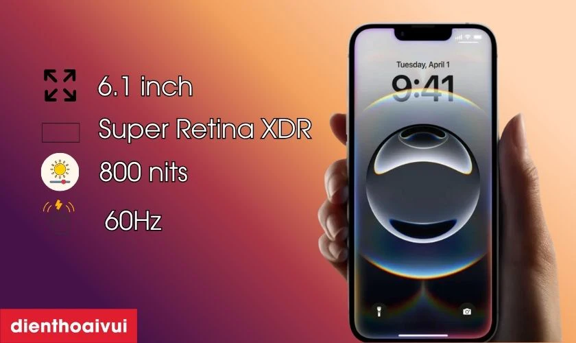 iPhone 16e cũ được trang bị màn hình Super Retina XDR