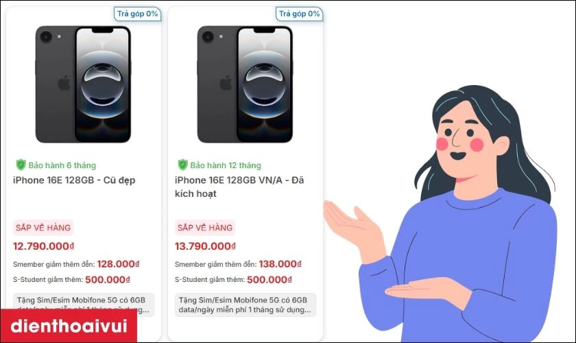 Phân loại iPhone 16e cũ