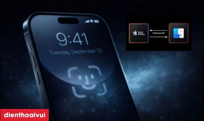 Hệ thống bảo mật trên iPhone 17 có điểm nhấn là công nghệ Face ID ẩn dưới màn hình