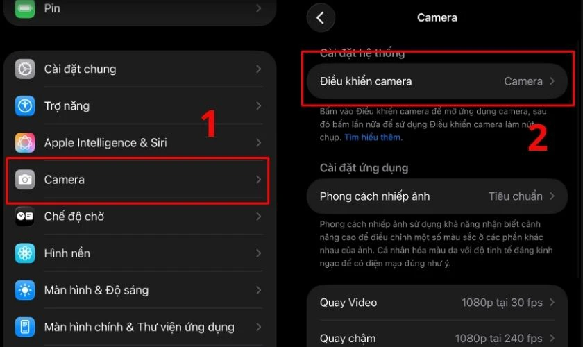 Cách tắt nút Camera Control trên iPhone 17