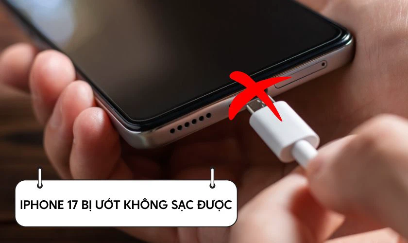 iPhone 17 bị ướt có sạc được không?