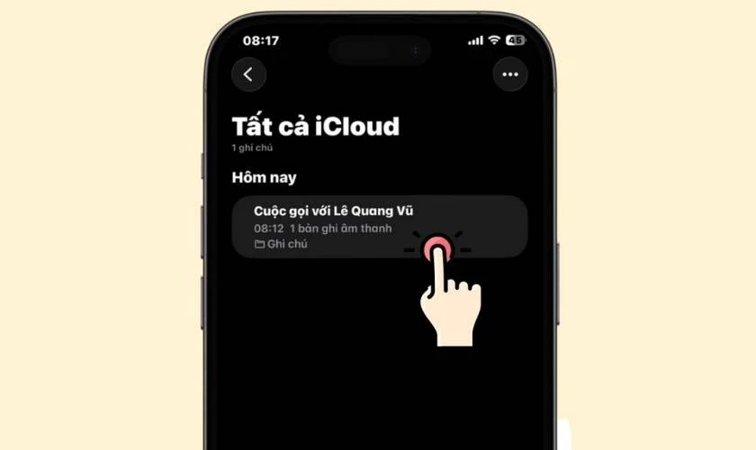 Tìm đến file ghi âm cuộc gọi