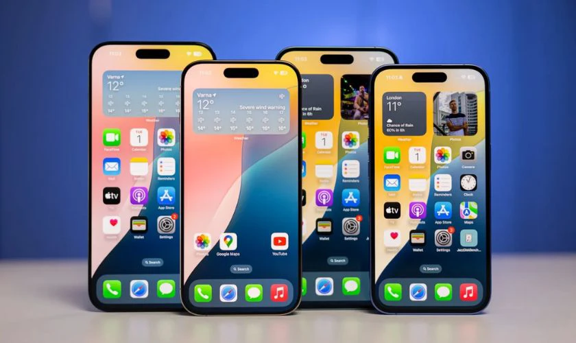 Kích thước màn hình: từ 6.1 inch đến 6.9 inch