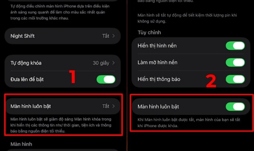 Tắt Always On Display