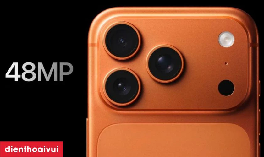 Cụm 3 camera 48MP hỗ trợ quay video ProRes chuẩn điện ảnh