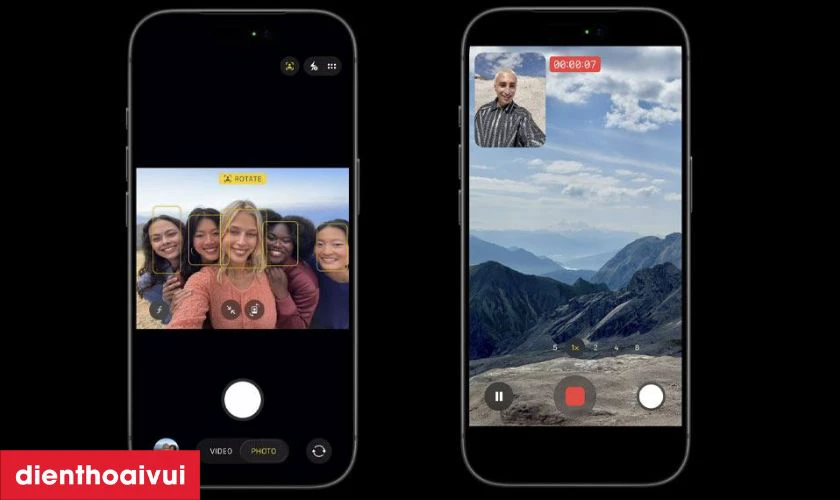 Camera trước 18MP Center Stage