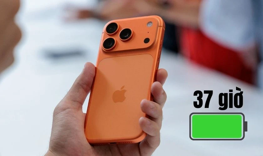 Dung lượng pin khủng lên đến 37 giờ