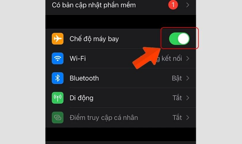 Bật/tắt chế độ máy bay
