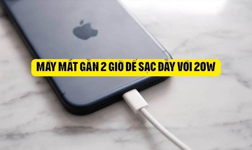 iPhone 17 Pro Max sạc 20W mất bao lâu?