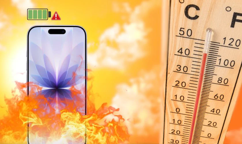 Môi trường nóng ảnh hưởng tốc độ sạc và độ bền của viên pin