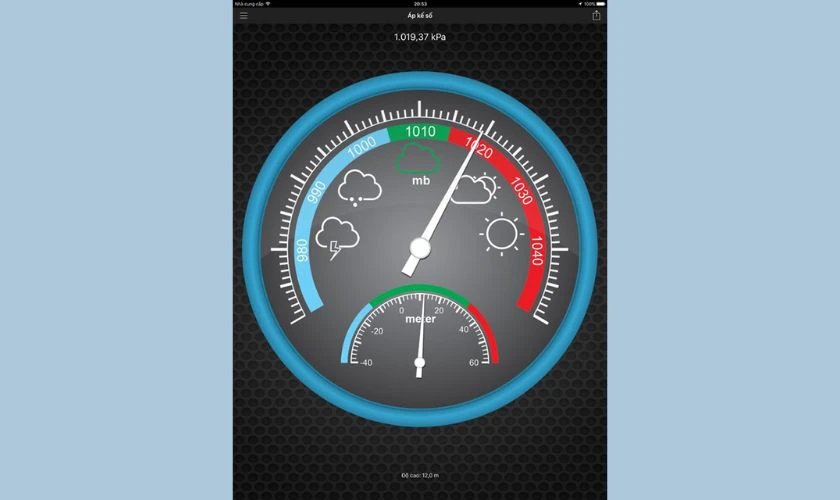 App sẽ hiển thị kết quả chống nước hay không