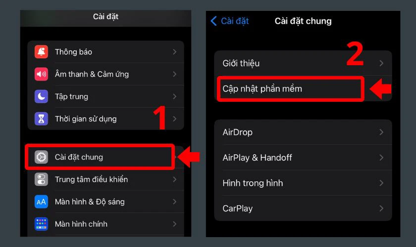 Cập nhật phiên bản iOS mới nhất