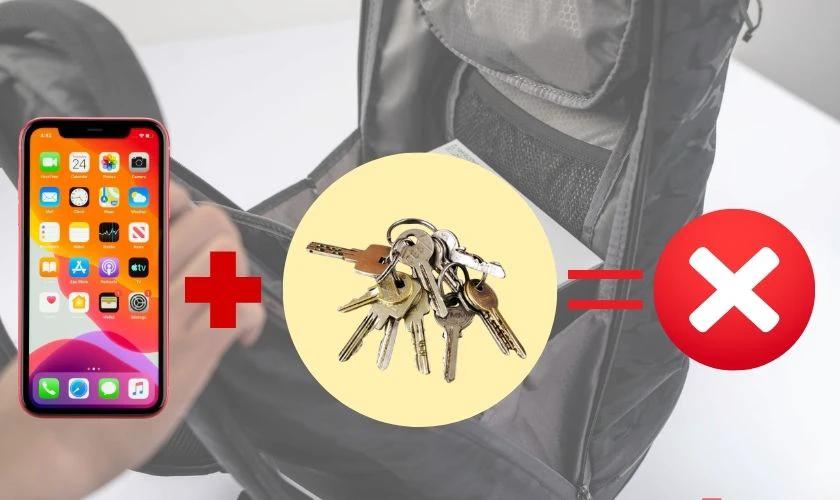 Tránh đặt chung với những vật nhọn