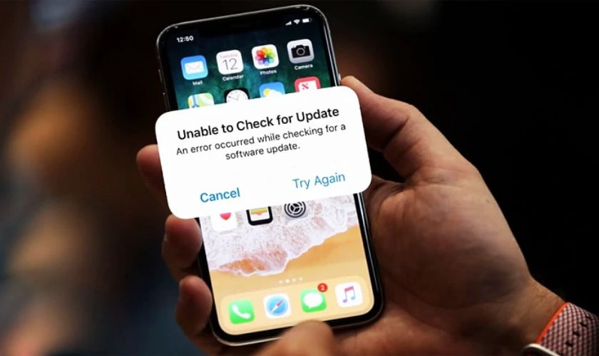 iPhone bị sọc tai thỏ do cập nhật iOS lỗi hoặc xung đột phần mềm